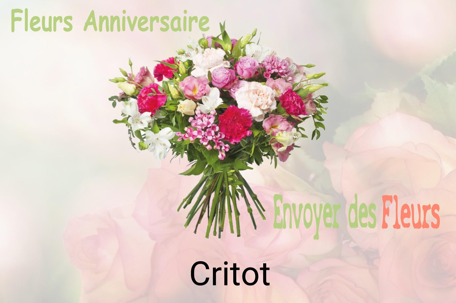 Bouquet de fleurs d’anniversaire livré à Critot